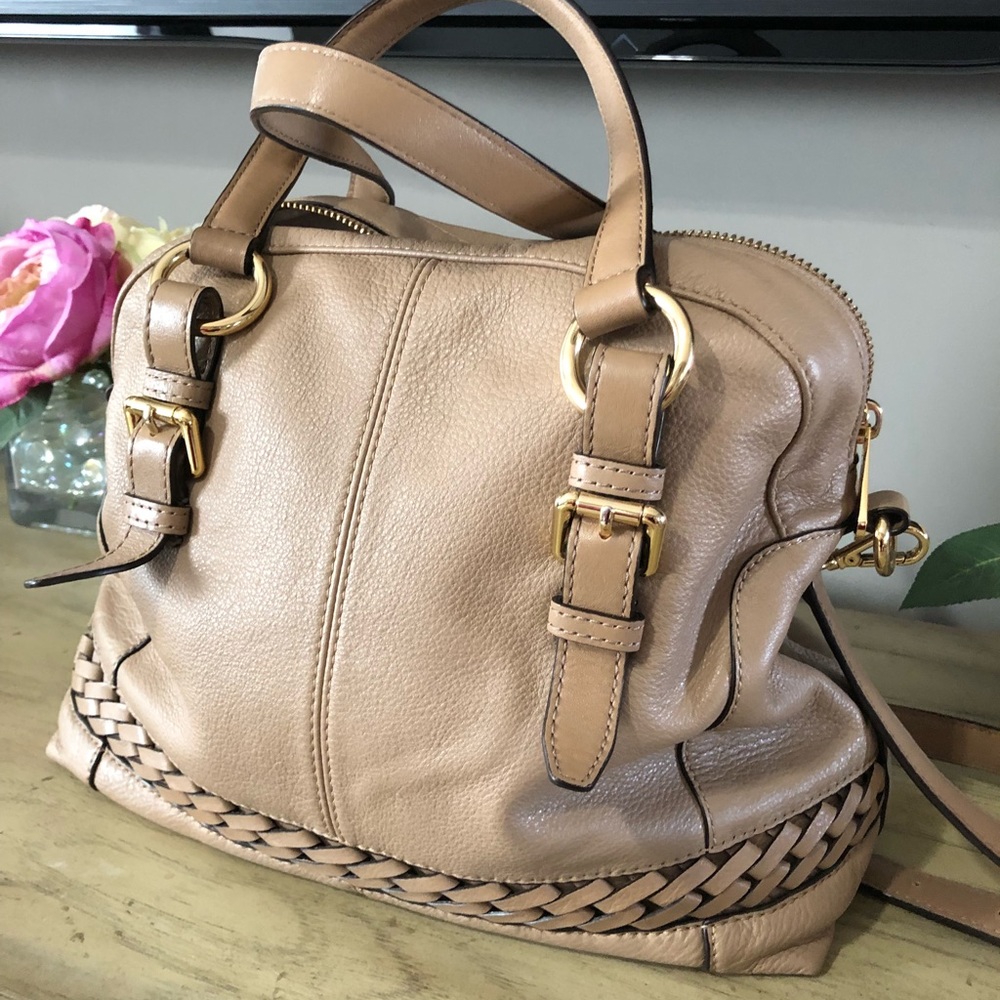 Brown Michael Kors soft leather purse.